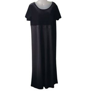 Liz Claiborne Collection Petite L| Velvet Top Empire Waist Evening Dress | NWOT